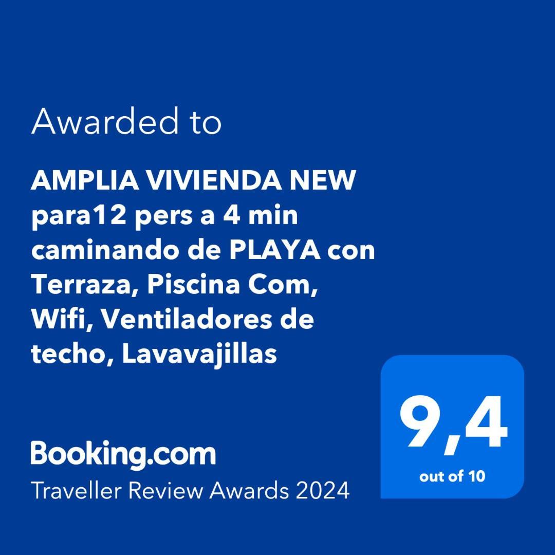 Amplia Vivienda New Para12 Pers A 4 Min Caminando De Playa Con Terraza, Piscina Com, Wifi, Ventiladores De Techo, Lavavajillas Ροκέτας ντε Μαρ Εξωτερικό φωτογραφία